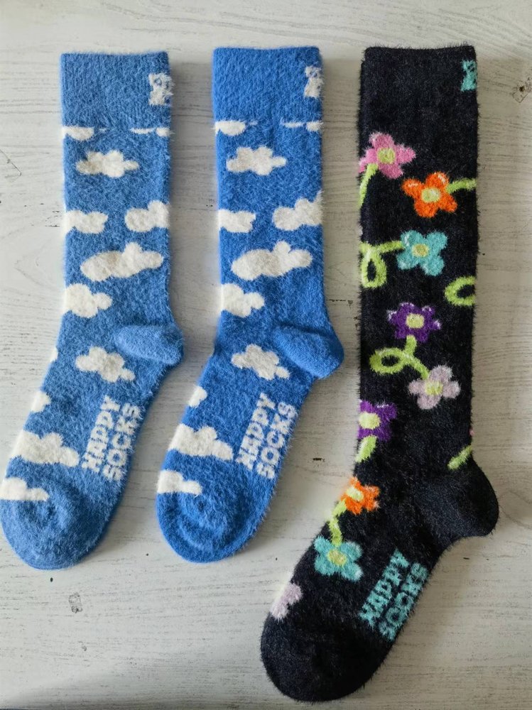 Recycled Nylon Faux Mink Socks